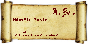 Mészöly Zsolt névjegykártya